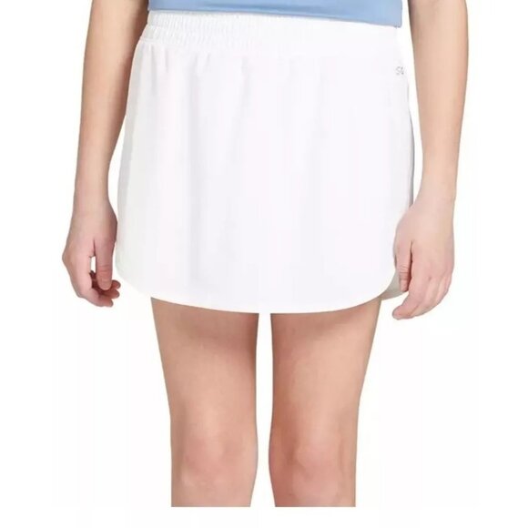 DSG Womens Mid-Rise Stride Skort White With Built-In Short White XXL - Picture 4 of 9